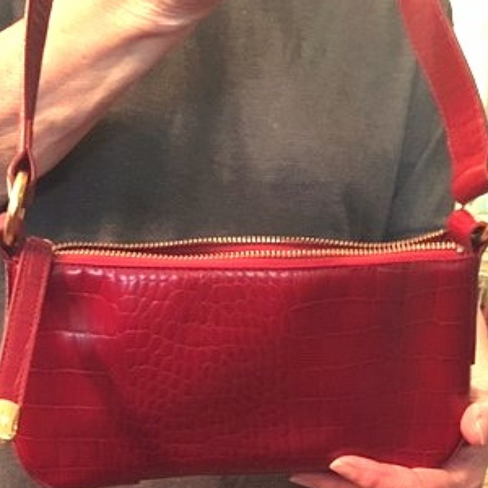 Burgundy Leather like Purse